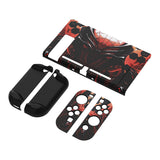 eXtremeRate PlayVital Spider Armor Back Cover for Nintendo Switch, NS Joycon Handheld Controller Protector Hard Shell, Dockable Protective Case with Colorful ABXY Direction Button Caps - NTT125