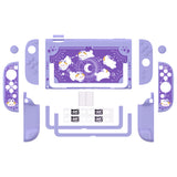 PlayVital Kawaii Dockable Hard Protective Case for Nintendo Switch 2 Anti-scratch, Shockproof Cover Skin for Switch 2 with Thumb Grip & Sticker & Button Caps - Celestial Rabbit Orbit - MURNTV002