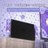 PlayVital Kawaii Dockable Hard Protective Case for Nintendo Switch 2 Anti-scratch, Shockproof Cover Skin for Switch 2 with Thumb Grip & Sticker & Button Caps - Celestial Rabbit Orbit - MURNTV002