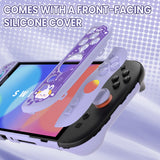 PlayVital Kawaii Dockable Hard Protective Case for Nintendo Switch 2 Anti-scratch, Shockproof Cover Skin for Switch 2 with Thumb Grip & Sticker & Button Caps - Celestial Rabbit Orbit - MURNTV002