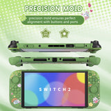 PlayVital Kawaii Dockable Hard Protective Case for Nintendo Switch 2 Anti-scratch, Shockproof Cover Skin for Switch 2 with Thumb Grip & Sticker & Button Caps - Forest Bakery - MURNTV001