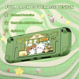 PlayVital Kawaii Dockable Hard Protective Case for Nintendo Switch 2 Anti-scratch, Shockproof Cover Skin for Switch 2 with Thumb Grip & Sticker & Button Caps - Forest Bakery - MURNTV001