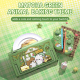 PlayVital Kawaii Dockable Hard Protective Case for Nintendo Switch 2 Anti-scratch, Shockproof Cover Skin for Switch 2 with Thumb Grip & Sticker & Button Caps - Forest Bakery - MURNTV001