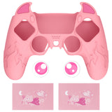 PlayVital Cute Demon Controller Silicone Case Compatible With PS5 Controller - Pink - DEPFP003