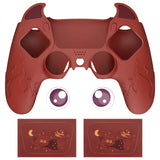 PlayVital Cute Demon Controller Silicone Case Compatible With PS5 Controller - Red - DEPFP005