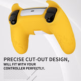 PlayVital Cute Demon Controller Silicone Case Compatible With PS5 Controller - Yellow - DEPFP006