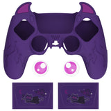 PlayVital Cute Demon Controller Silicone Case Compatible With PS5 Controller - Purple - DEPFP002