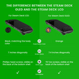 PlayVital Cute Demon Protective Case for Steam Deck LCD & OLED, Kawaii Anti-Slip Protector for Steam Deck OLED with Thumb Grip Caps & Trackpads Stickers & Back Button Enhancement Set - Black - ZNLSDP001