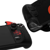 PlayVital Cute Demon Protective Case for Steam Deck LCD & OLED, Kawaii Anti-Slip Protector for Steam Deck OLED with Thumb Grip Caps & Trackpads Stickers & Back Button Enhancement Set - Black - ZNLSDP001