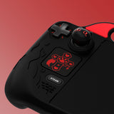 PlayVital Cute Demon Protective Case for Steam Deck LCD & OLED, Kawaii Anti-Slip Protector for Steam Deck OLED with Thumb Grip Caps & Trackpads Stickers & Back Button Enhancement Set - Black - ZNLSDP001