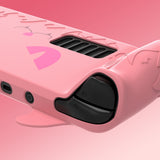 PlayVital Cute Demon Protective Case for Steam Deck LCD & OLED, Kawaii Anti-Slip Protector for Steam Deck OLED with Thumb Grip Caps & Trackpads Stickers & Back Button Enhancement Set - Pink - ZNLSDP003