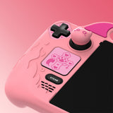 PlayVital Cute Demon Protective Case for Steam Deck LCD & OLED, Kawaii Anti-Slip Protector for Steam Deck OLED with Thumb Grip Caps & Trackpads Stickers & Back Button Enhancement Set - Pink - ZNLSDP003