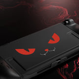 PlayVital Cute Demon Protective Shell for Nintendo Switch 2, Kawaii Anti-Slip Silicone Grip Cover +  Dockable Hard Case for Nintendo Switch 2 with Thumb Grips & Sticker, Shockproof - Black - EVGNTP001