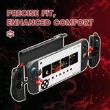 PlayVital Cute Demon Protective Shell for Nintendo Switch 2, Kawaii Anti-Slip Silicone Grip Cover +  Dockable Hard Case for Nintendo Switch 2 with Thumb Grips & Sticker, Shockproof - Black - EVGNTP001