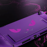 PlayVital Cute Demon Protective Shell for Nintendo Switch 2, Kawaii Anti-Slip Silicone Grip Cover +  Dockable Hard Case for Nintendo Switch 2 with Thumb Grips & Sticker, Shockproof - Purple - EVGNTP002