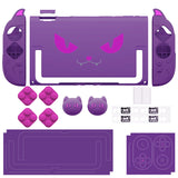 PlayVital Cute Demon Protective Shell for Nintendo Switch 2, Kawaii Anti-Slip Silicone Grip Cover +  Dockable Hard Case for Nintendo Switch 2 with Thumb Grips & Sticker, Shockproof - Purple - EVGNTP002