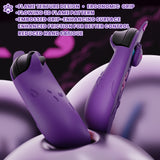 PlayVital Cute Demon Protective Shell for Nintendo Switch 2, Kawaii Anti-Slip Silicone Grip Cover +  Dockable Hard Case for Nintendo Switch 2 with Thumb Grips & Sticker, Shockproof - Purple - EVGNTP002