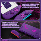 PlayVital Cute Demon Protective Shell for Nintendo Switch 2, Kawaii Anti-Slip Silicone Grip Cover +  Dockable Hard Case for Nintendo Switch 2 with Thumb Grips & Sticker, Shockproof - Purple - EVGNTP002