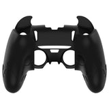 PlayVital Cute Demon Silicone Case for ps5 Edge Controller, Kawaii Controller Cover Skin Gamepad Protector for ps5 Edge Accessories with Touch Pad Sticker & Thumb Grip Caps - Black - MWKEGP001
