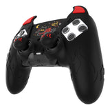 PlayVital Cute Demon Silicone Case for ps5 Edge Controller, Kawaii Controller Cover Skin Gamepad Protector for ps5 Edge Accessories with Touch Pad Sticker & Thumb Grip Caps - Black - MWKEGP001