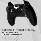 PlayVital Cute Demon Silicone Case for ps5 Edge Controller, Kawaii Controller Cover Skin Gamepad Protector for ps5 Edge Accessories with Touch Pad Sticker & Thumb Grip Caps - Black - MWKEGP001
