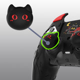PlayVital Cute Demon Silicone Case for ps5 Edge Controller, Kawaii Controller Cover Skin Gamepad Protector for ps5 Edge Accessories with Touch Pad Sticker & Thumb Grip Caps - Black - MWKEGP001