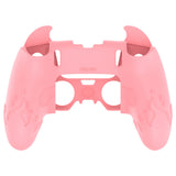 PlayVital Cute Demon Silicone Case for ps5 Edge Controller, Kawaii Controller Cover Skin Gamepad Protector for ps5 Edge Accessories with Touch Pad Sticker & Thumb Grip Caps - Pink - MWKEGP003