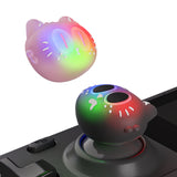 PlayVital Cute Illuminated LED Thumbstick Grips for Steam Deck OLED & LCD, Joystick Caps Thumb Grips for Steam Deck Accessories, Joystick Protection - Moonlight Cat - YFSDM059