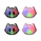 PlayVital Cute Illuminated LED Thumbstick Grips for Steam Deck OLED & LCD, Joystick Caps Thumb Grips for Steam Deck Accessories, Joystick Protection - Moonlight Cat - YFSDM059