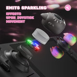 PlayVital Cute Illuminated LED Thumbstick Grips for Steam Deck OLED & LCD, Joystick Caps Thumb Grips for Steam Deck Accessories, Joystick Protection - Moonlight Cat - YFSDM059