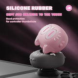 PlayVital Cute Illuminated LED Thumbstick Grips for Steam Deck OLED & LCD, Joystick Caps Thumb Grips for Steam Deck Accessories, Joystick Protection - Moonlight Cat - YFSDM059