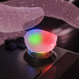 PlayVital Cute Illuminated LED Thumbstick Grips for Steam Deck OLED & LCD, Joystick Caps Thumb Grips for Steam Deck Accessories, Joystick Protection - Moonlight Cat - YFSDM059