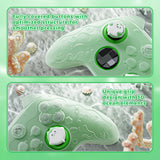 PlayVital for Xbox Series X/S Controller Silicone Cover, Cute Ocean Whisper Series Semi-Clear Silicone Skin Grip for Xbox Core Wireless Controller with Thumb Grip & Sticker, Full Protection - Pastel Green - PXKX3P003
