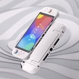 PlayVital Cute Solid-color Dockable Hard Protective Case for Nintendo Switch 2, Anti-scratch & Shockproof Cover Skin for Switch 2 with Thumb Grip & Sticker & Button Caps - White - MURNTM005