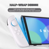 PlayVital Cute Solid-color Dockable Hard Protective Case for Nintendo Switch 2, Anti-scratch & Shockproof Cover Skin for Switch 2 with Thumb Grip & Sticker & Button Caps - White - MURNTM005