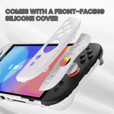 PlayVital Cute Solid-color Dockable Hard Protective Case for Nintendo Switch 2, Anti-scratch & Shockproof Cover Skin for Switch 2 with Thumb Grip & Sticker & Button Caps - White - MURNTM005