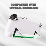 PlayVital Cute Solid-color Dockable Hard Protective Case for Nintendo Switch 2, Anti-scratch & Shockproof Cover Skin for Switch 2 with Thumb Grip & Sticker & Button Caps - White - MURNTM005