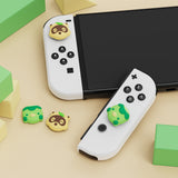 PlayVital Joystick Caps for Nintendo Switch, Thumbstick Caps for Switch Lite, Analog Cover for Joycon of Switch OLED, Thumb Grip Caps for Switch & Switch Lite & Switch OLED - Tanuki & Kappa - NJM1208
