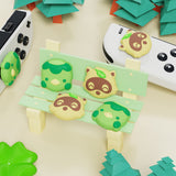 PlayVital Joystick Caps for Nintendo Switch, Thumbstick Caps for Switch Lite, Analog Cover for Joycon of Switch OLED, Thumb Grip Caps for Switch & Switch Lite & Switch OLED - Tanuki & Kappa - NJM1208