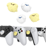 PlayVital Fluffy & Winky Pups Cute Thumb Grip Caps for PS5/4 Controller, Silicone Analog Stick Caps Cover for Xbox Series X/S, Thumbstick Caps for Switch Pro Controller - PJM2125