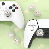 PlayVital Fuzzy Sheep Cute Thumb Grip Caps for PS5/4 Controller, Silicone Analog Stick Caps Cover for Xbox Series X/S, Thumbstick Caps for Switch Pro Controller - PJM2073