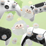 PlayVital Fuzzy Sheep Cute Thumb Grip Caps for PS5/4 Controller, Silicone Analog Stick Caps Cover for Xbox Series X/S, Thumbstick Caps for Switch Pro Controller - PJM2073