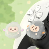 PlayVital Fuzzy Sheep Cute Thumb Grip Caps for PS5/4 Controller, Silicone Analog Stick Caps Cover for Xbox Series X/S, Thumbstick Caps for Switch Pro Controller - PJM2073