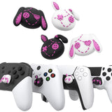 PlayVital Lovely Punky Bunnies Cute Thumb Grip Caps for PS5/4 Controller, Silicone Analog Stick Caps Cover for Xbox Series X/S, Thumbstick Caps for Switch Pro Controller - PJM2099