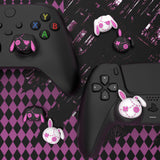 PlayVital Lovely Punky Bunnies Cute Thumb Grip Caps for PS5/4 Controller, Silicone Analog Stick Caps Cover for Xbox Series X/S, Thumbstick Caps for Switch Pro Controller - PJM2099