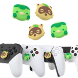 PlayVital Tanuki & Kappa Cute Thumb Grip Caps for PS5/4 Controller, Silicone Analog Stick Caps Cover for Xbox Series X/S, Thumbstick Caps for Switch Pro Controller - PJM2080