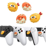 PlayVital Tempura and Takoyaki Cute Thumb Grip Caps for PS5/4 Controller, Silicone Analog Stick Caps Cover for Xbox Series X/S, Thumbstick Caps for Switch Pro Controller - PJM3094