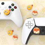 PlayVital Tempura and Takoyaki Cute Thumb Grip Caps for PS5/4 Controller, Silicone Analog Stick Caps Cover for Xbox Series X/S, Thumbstick Caps for Switch Pro Controller - PJM3094