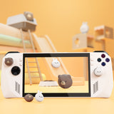 PlayVital Cute Thumb Grip Caps for ROG Ally, Silicone Joystick Caps Thumbsticks Grips for ROG Ally Console - Chubby Bear & Smiley Bunny - TAURGM001