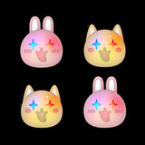 PlayVital Cute Universal Illuminated LED Thumbstick Grips for ps5 & ps4 & Xbox Series X/S & Xbox One & Switch Pro Controller - Cheeky Bunny & Puppy - PJM6009